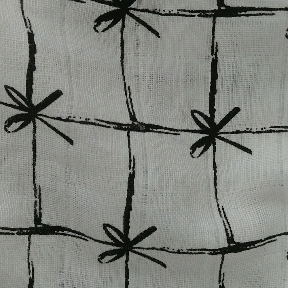 Black and white swaddle blanket
